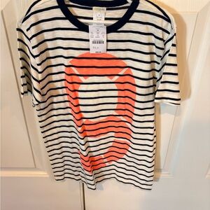 Crewcuts Kids Striped Tee - Black, White, and Red